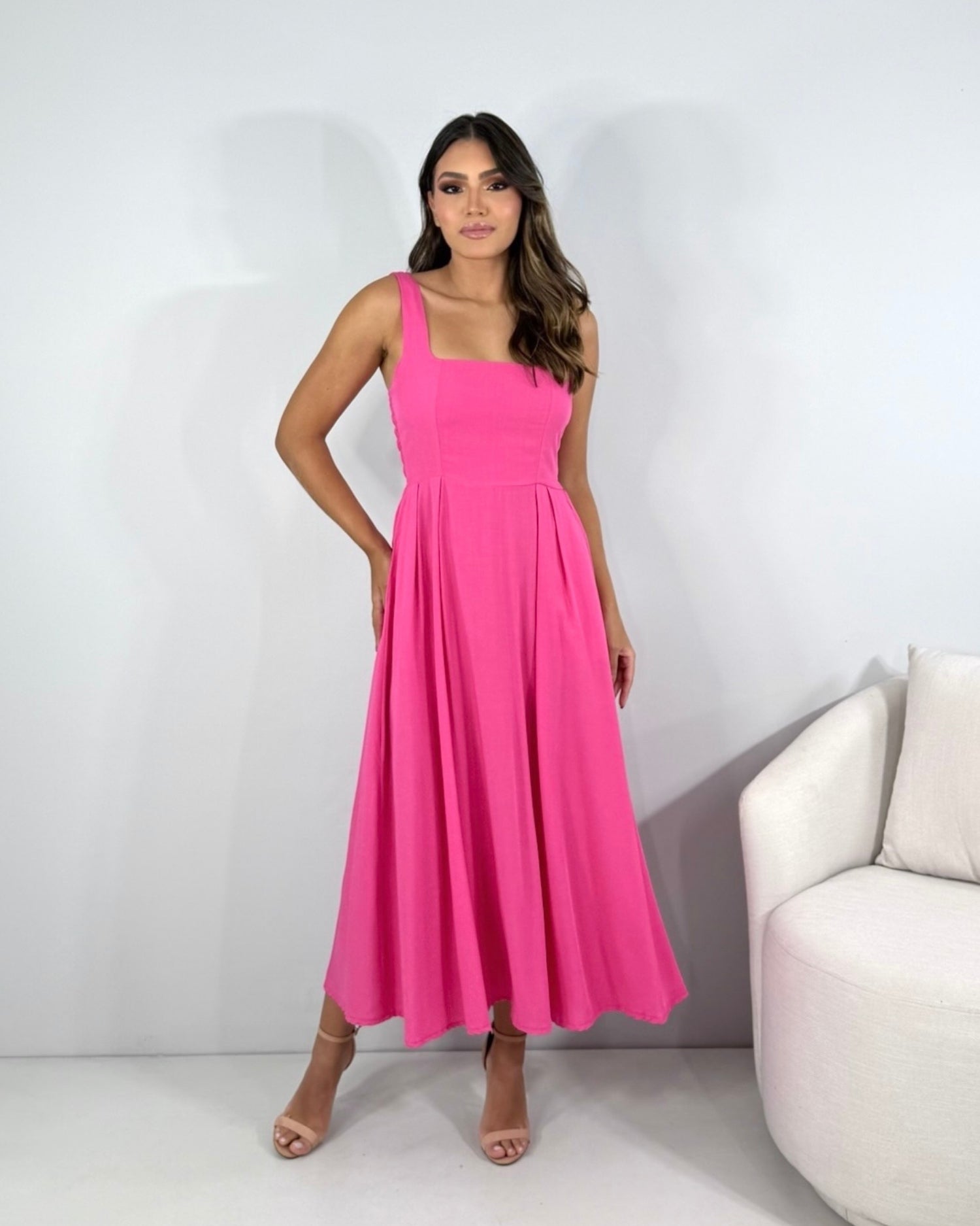 Vestido Estrela - Rosa Chiclete