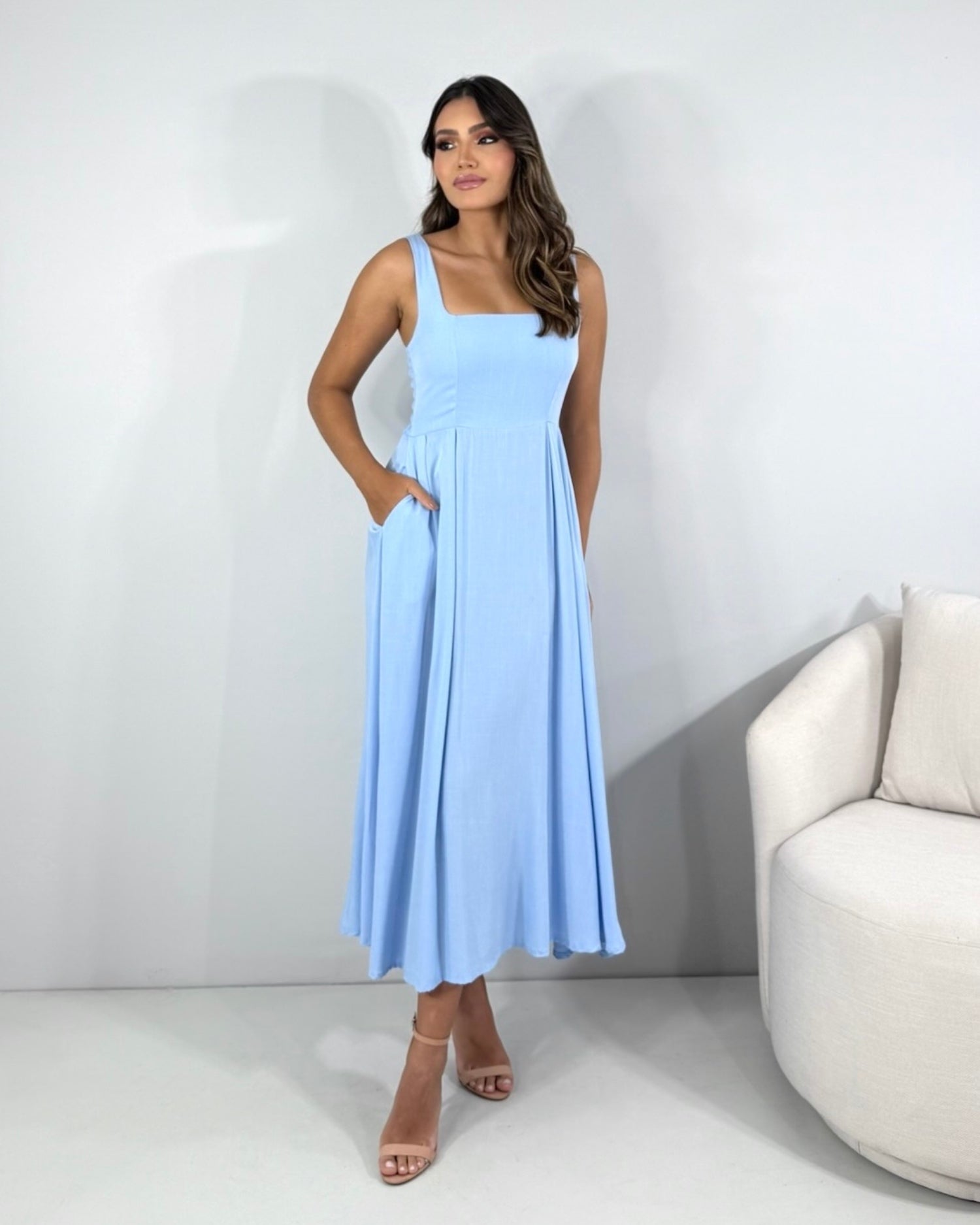 Vestido Estrela - Azul Serenity