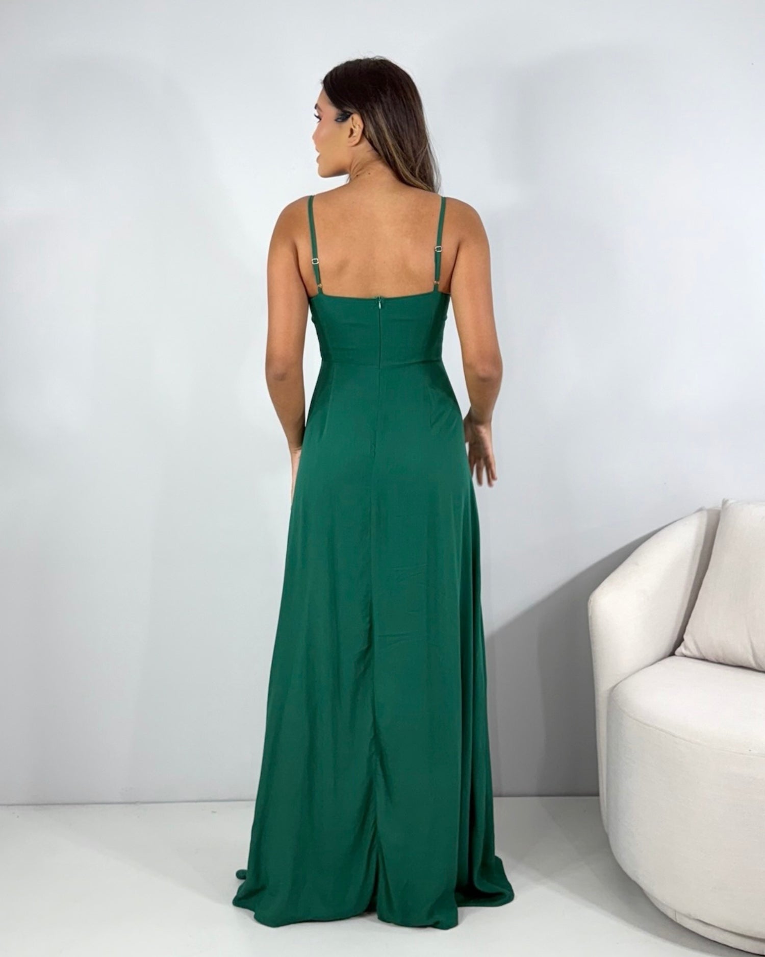Vestido Luna - Verde Amazônia