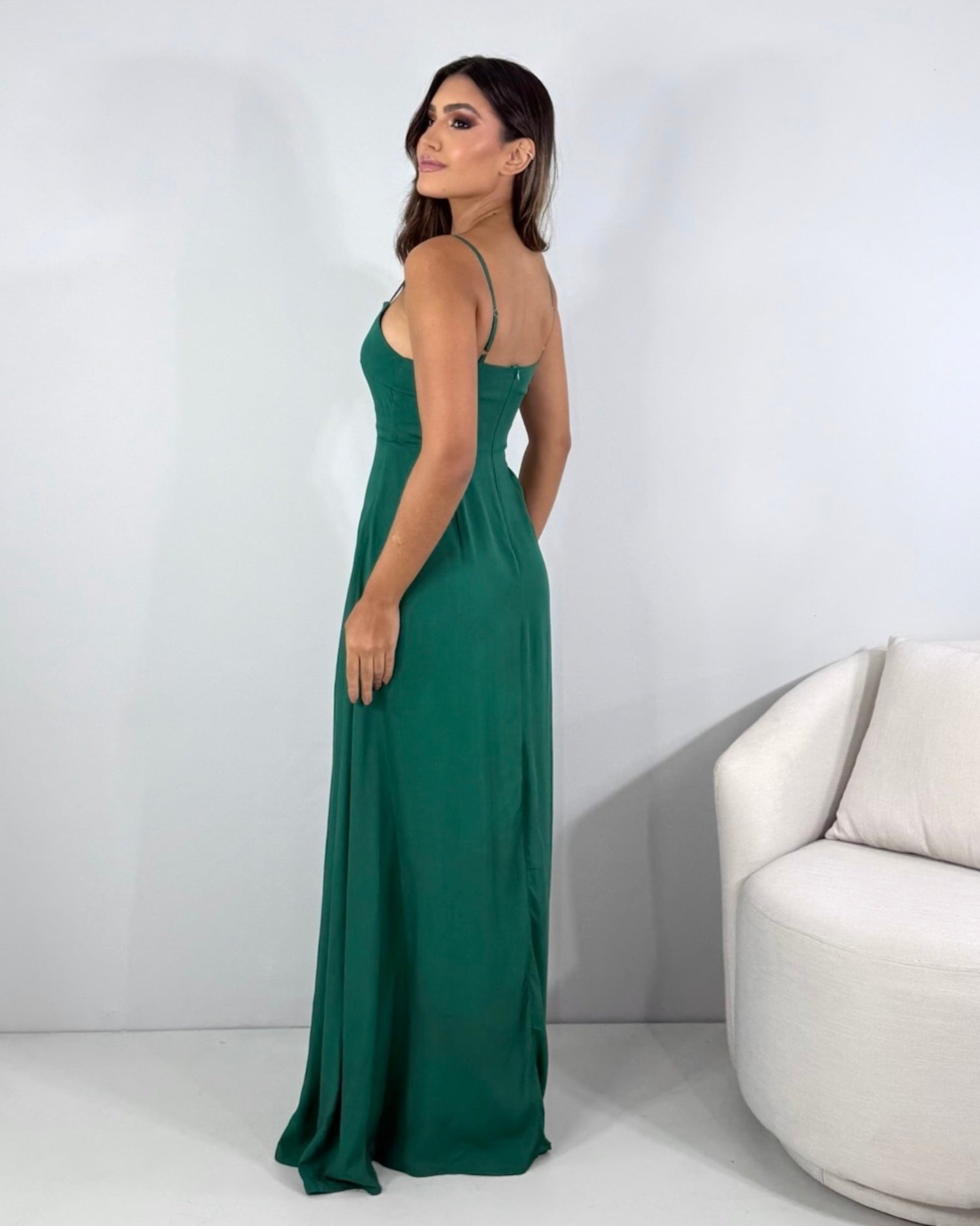 Vestido Luna - Verde Amazônia