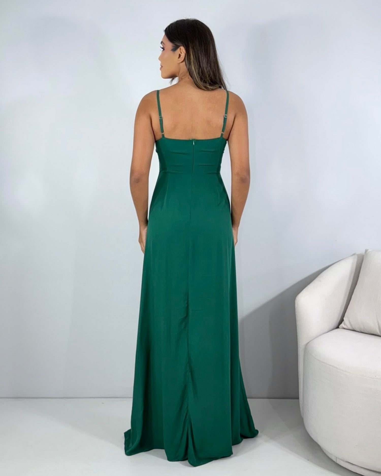 Vestido Luna - Verde Amazônia