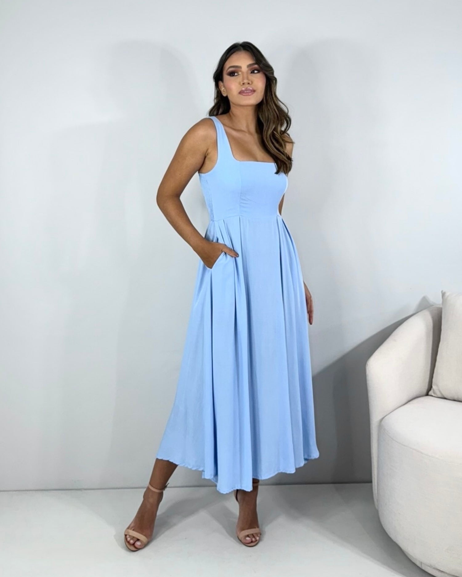 Vestido Estrela - Azul Serenity