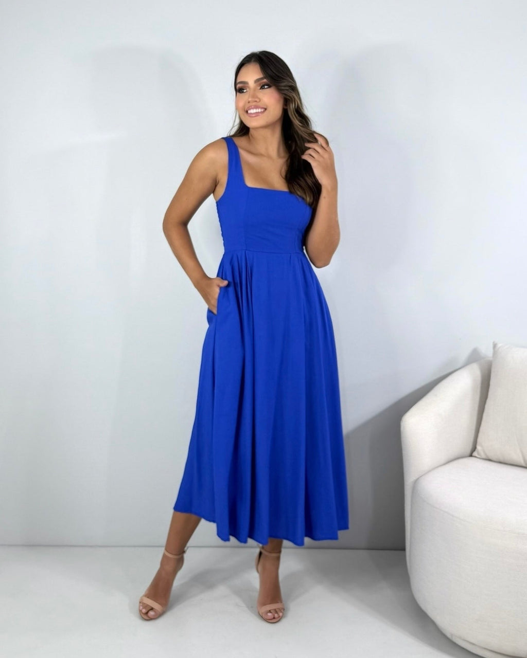 Vestido Estrela - Azul Royal