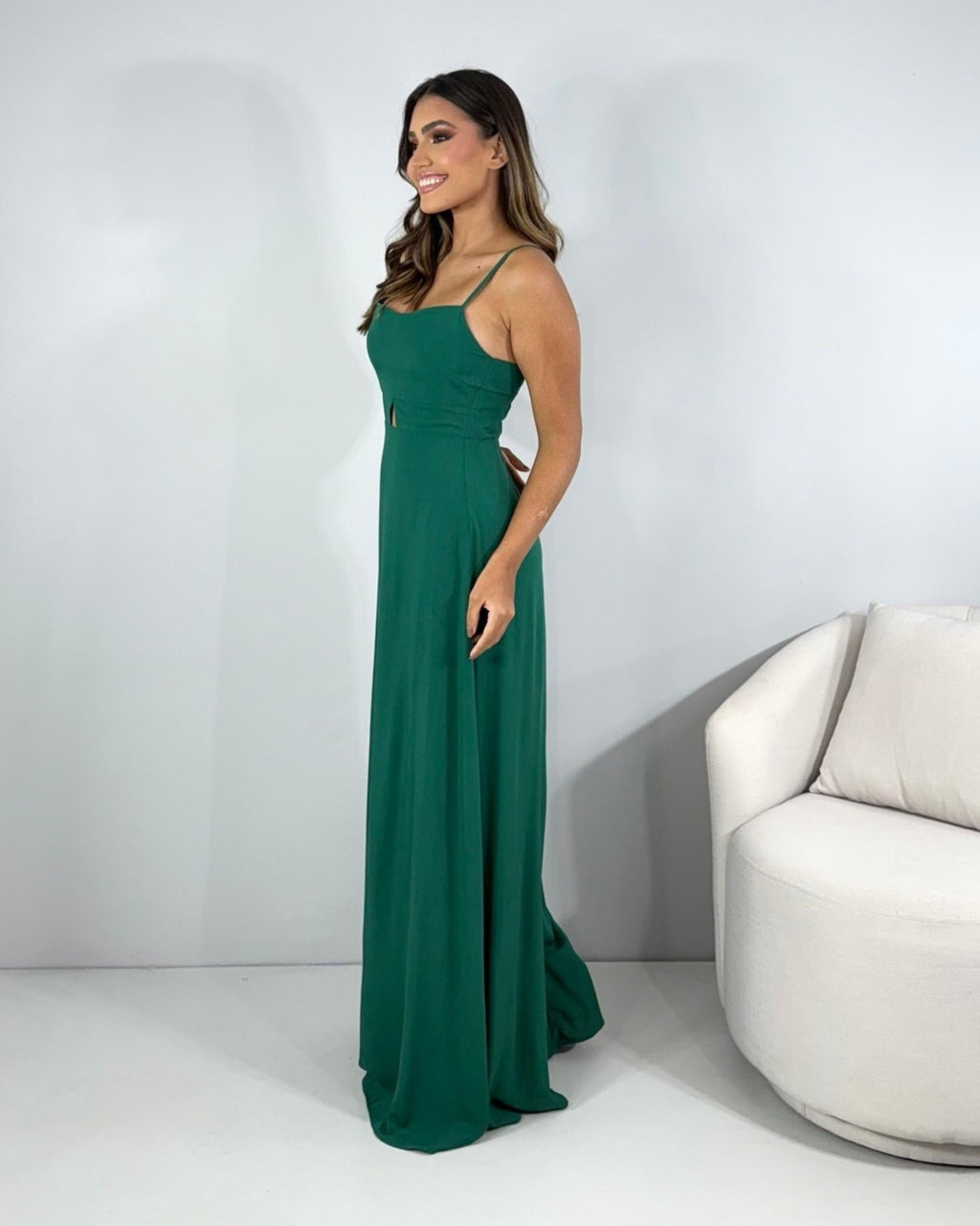 Vestido Luna - Verde Amazônia