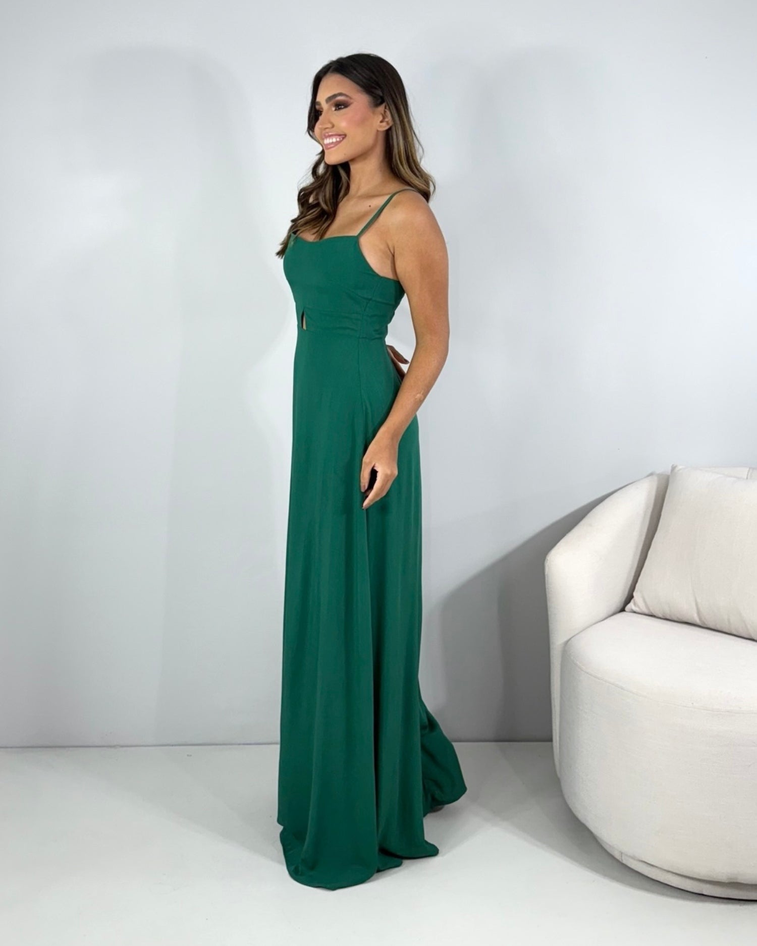 Vestido Luna - Verde Amazônia