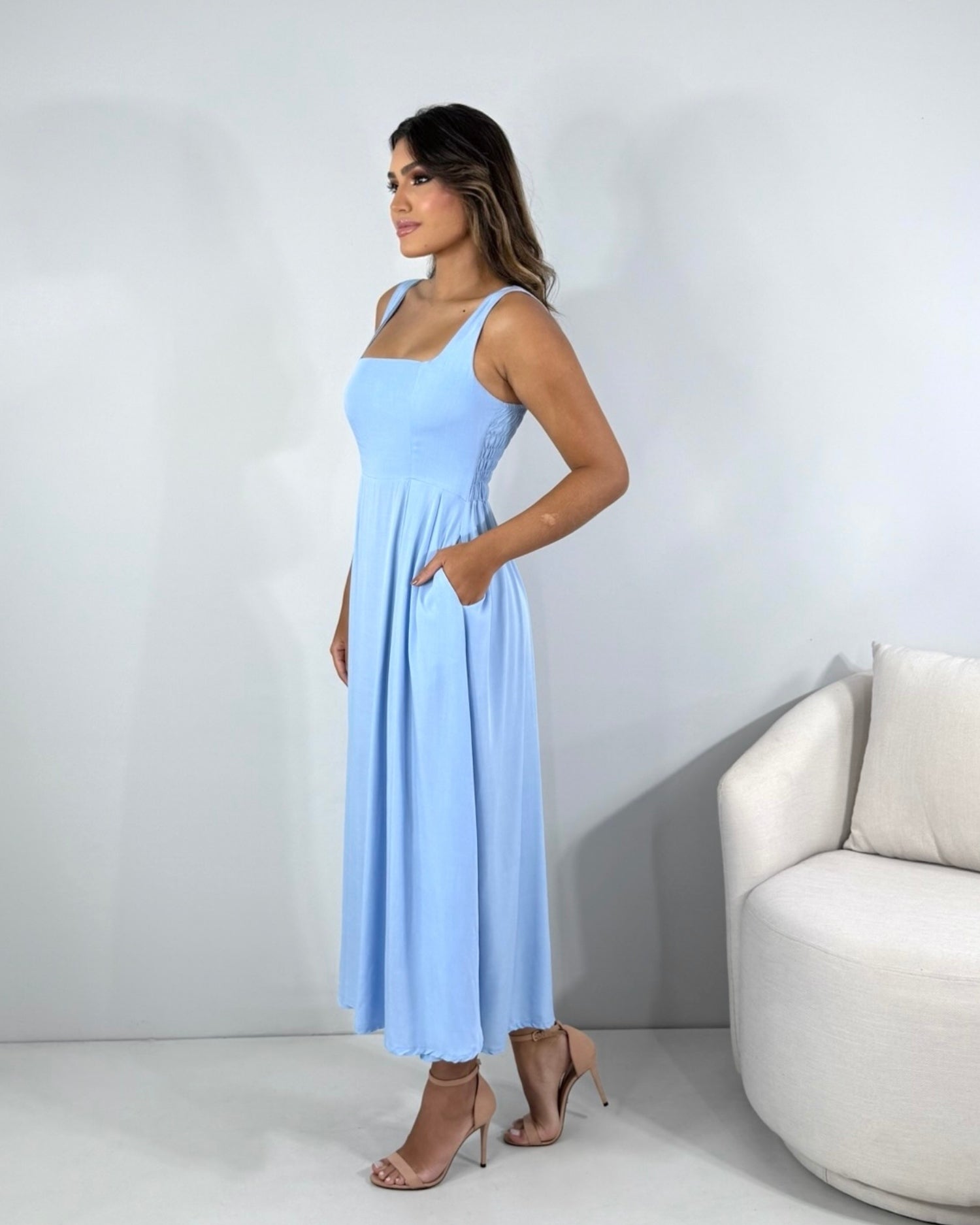 Vestido Estrela - Azul Serenity