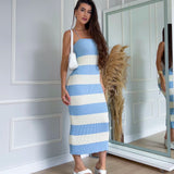 Vestido Tricot Sereia Listrado