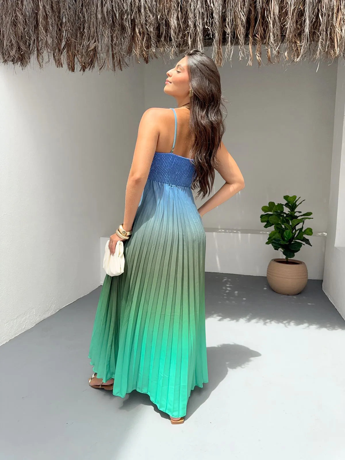 Vestido Plissado Boreal
