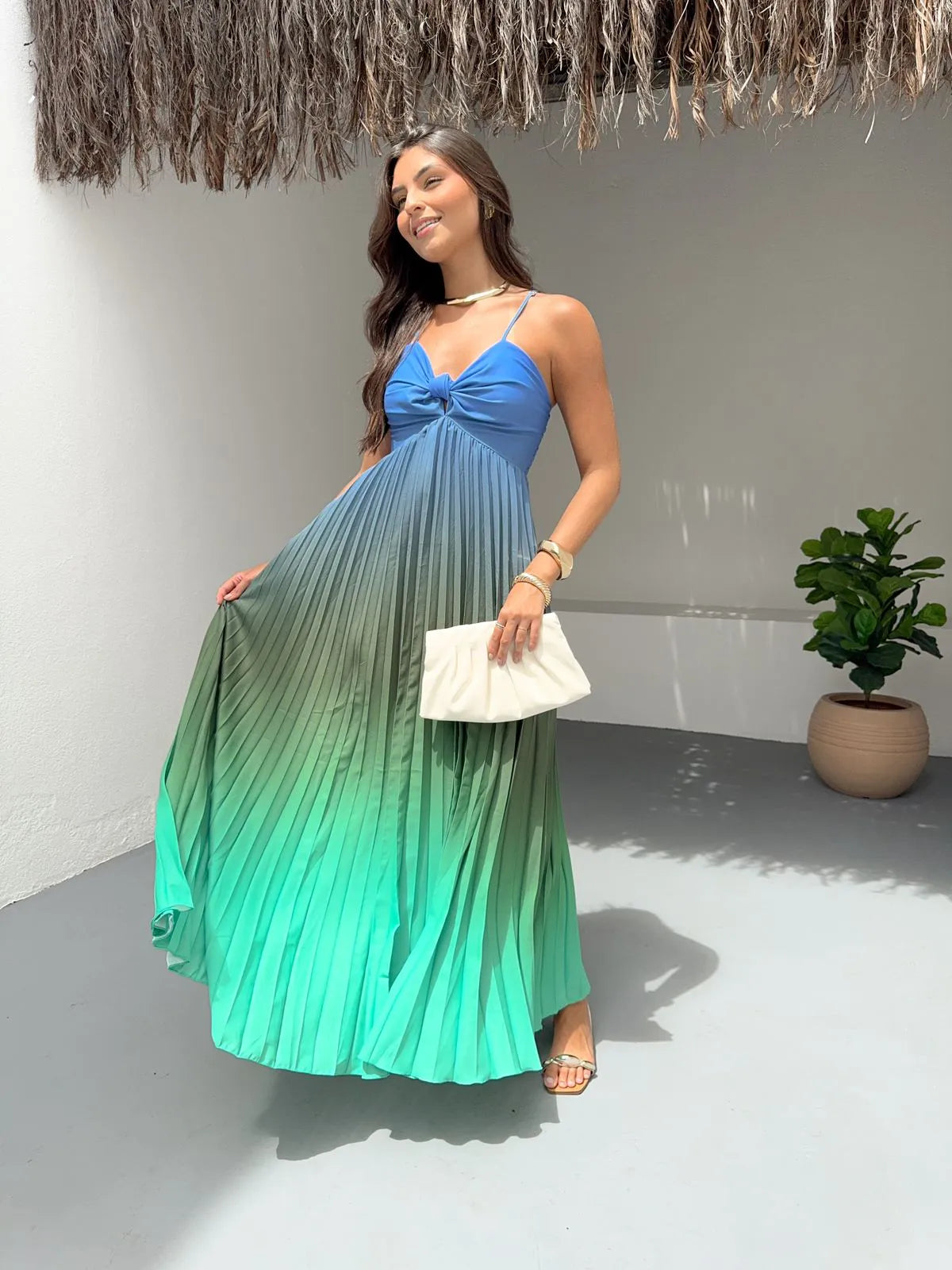 Vestido Plissado Boreal