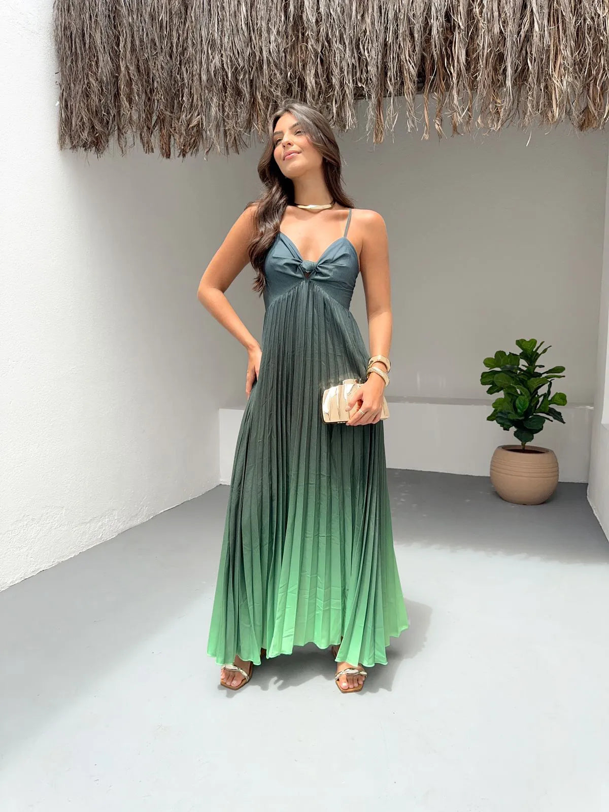 Vestido Plissado Boreal