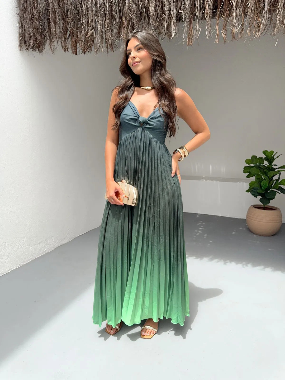Vestido Plissado Boreal